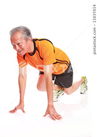 white background, old man, studio shot, portrait, confidence, sports, healthy, happy, ball, enjoy 13835914