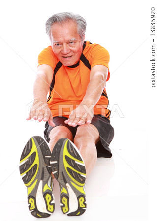 white background, old man, studio shot, portrait, confidence, sports, healthy, happy, ball, enjoy 13835920