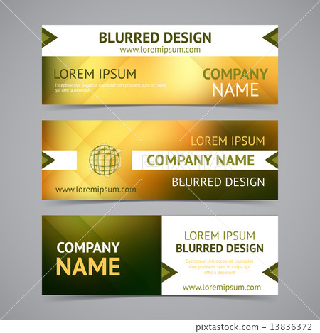 Vector company banners with blurred backgrounds 13836372