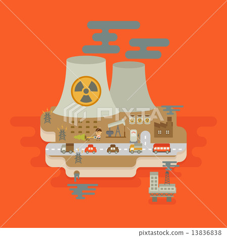 global warning concept , flat design 13836838