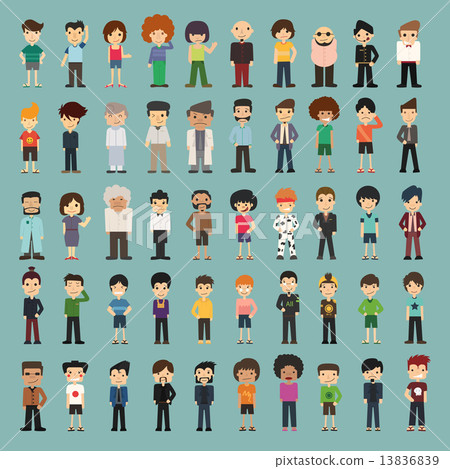 Group cartoon people 13836839