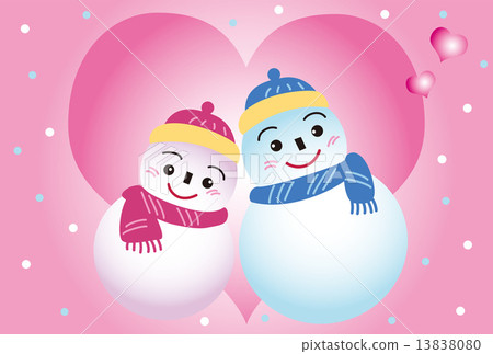 雪人夫婦賀卡 雪人夫婦賀卡 13838080