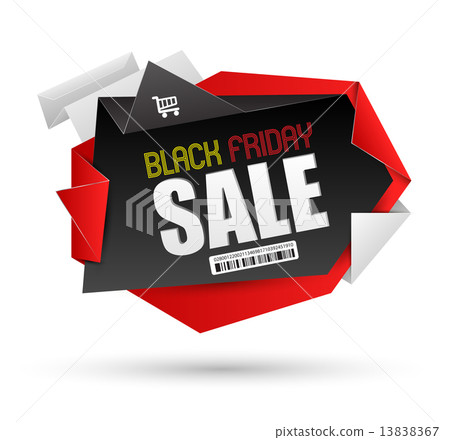 Black realistic curved paper banner. Black realistic curved paper banner. 13838367