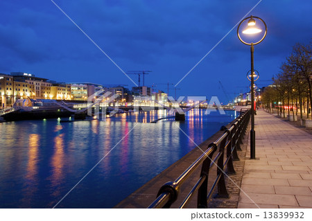Dublin City at Night in Ireland 13839932