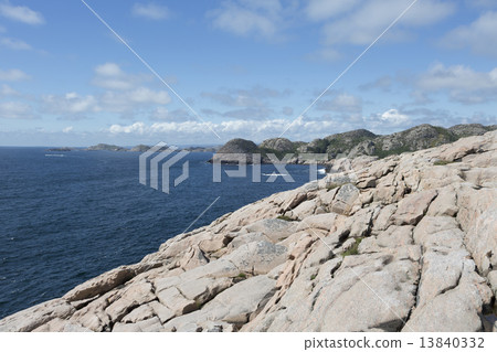 Coastline near Lindesnes lighthouse (South Cape, Vest-Agder, Nor 13840332