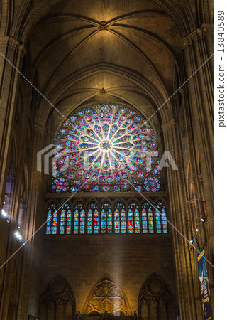 Paris Notre Dame Temple rose window 13840589
