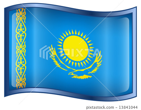 Kazakhstan Flag icon. 13841044