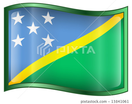 Solomon Islands Flag icon. 13841061