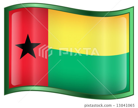 Guinea-Bissau Flag icon. Guinea-Bissau Flag icon. 13841065