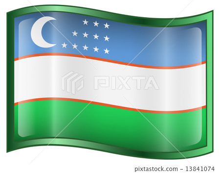 Uzbekistan Flag icon. 13841074