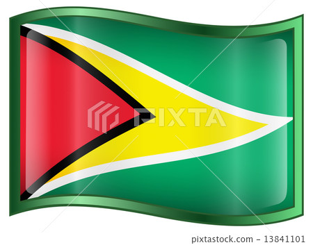 Guyana Flag icon. 13841101