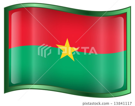 Burkina Faso flag icon. Burkina Faso flag icon. 13841117