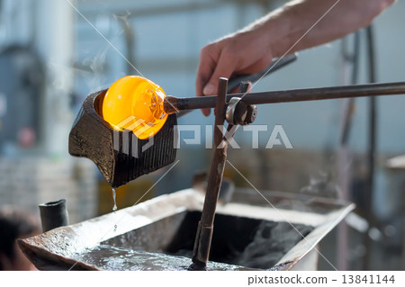 Handmade figures of melted glass 13841144