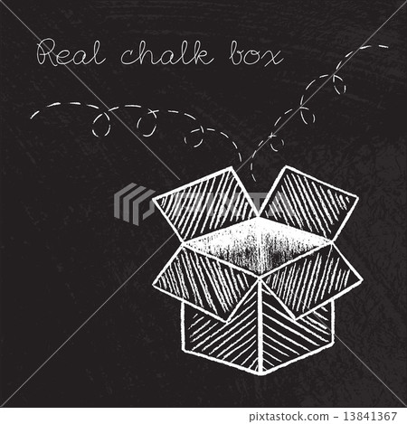 Box drawn in chalk vector Box drawn in chalk vector 13841367