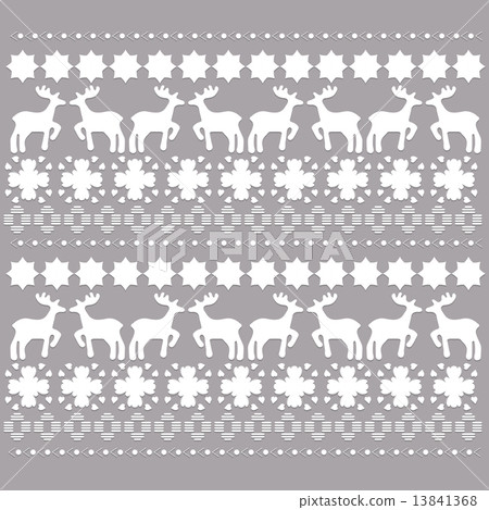 Christmas traditional pattern vector 13841368