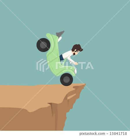 Businessman brake car 13841718