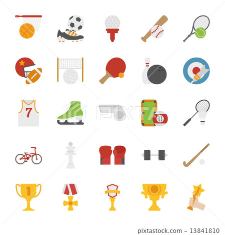 Sport  icons , flat design 13841810