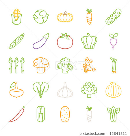 Vegetables  icons , flat design 13841811