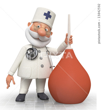 The doctor with an enema 13842592
