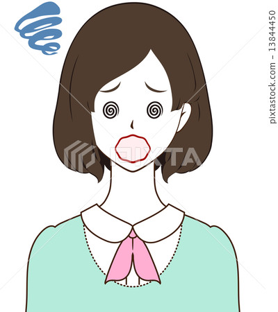 女性的眼睛轉動 13844450