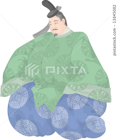 Fujiwara Michio Oshima Genji先生偉人歷史人物插圖的肖像 13845082