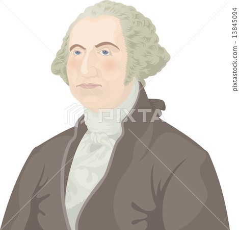 George Washington President American Great Portrait of a Historical Person Illustration 13845094