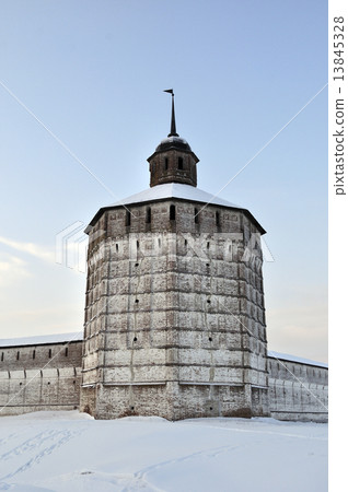 Ancient tower of Kirillo-Belozersky monastery, Russia 13845328