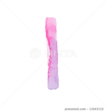 Letter L Colorful watercolor aquarelle font type handwritten hand draw doodle abc alphabet letters V 13845519