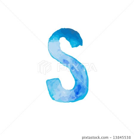 Letter S Colorful watercolor aquarelle font type handwritten hand draw doodle abc alphabet letters V Letter S Colorful watercolor aquarelle font type handwritten hand draw doodle abc alphabet letters V 13845538