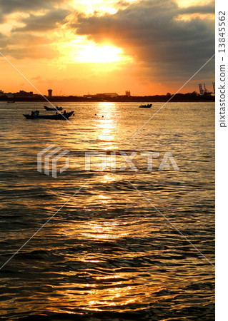 Freshwater harbor stained in the sunset Freshwater harbor stained in the sunset 13845562