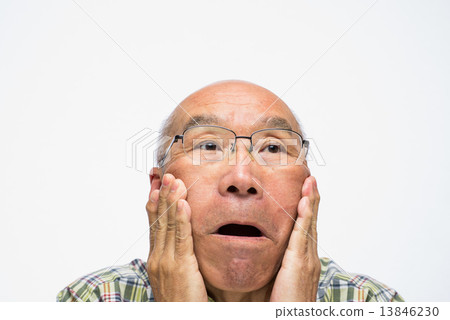 Funny face of senior 13846230