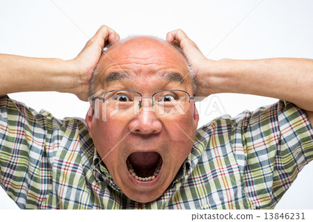 Funny face of senior 13846231