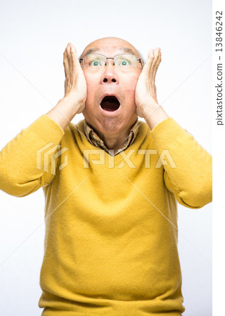 Funny face of senior 13846242