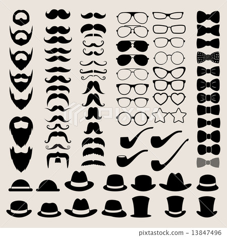 Hipster style infographics elements and icons set for retro desi 13847496