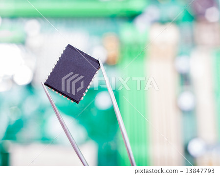 microchip in the tweezers 13847793