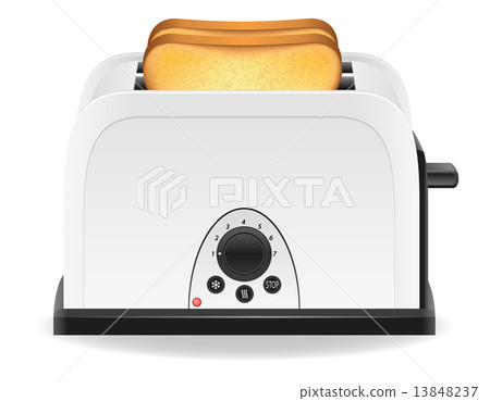 toast in a toaster vector illustration 13848237