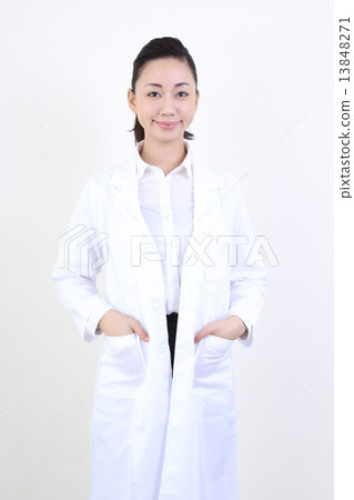 醫療女性白色衣裳醫生藥劑師醫學院的老師 13848271