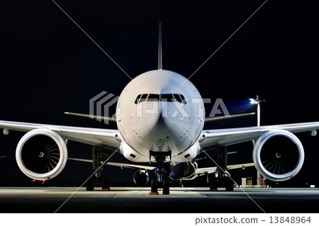 飛機 夜晚 夜晚時光 13848964