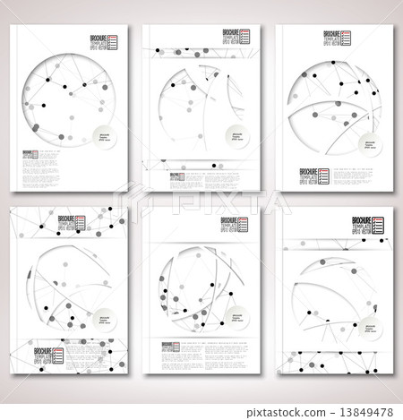 Molecule structure background. Brochure, flyer or report for business, template vector 13849478