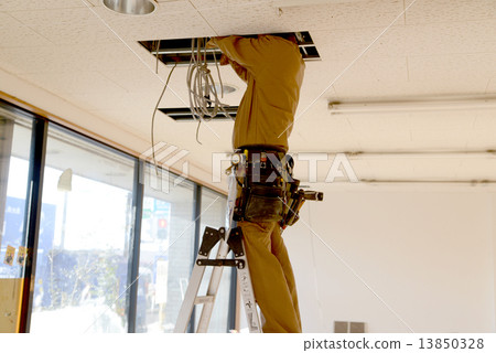 Ceiling back wiring work 13850328