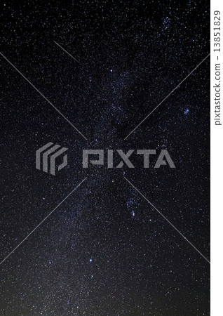 Winter hexagon and meteor 13851829