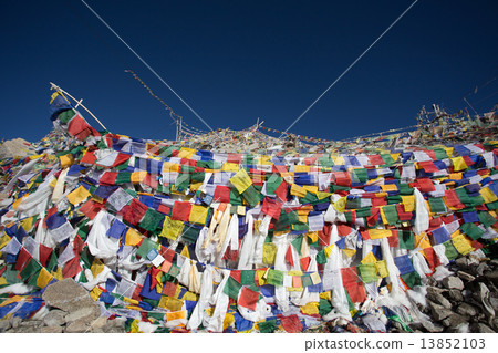 Prayer flag on highest 13852103