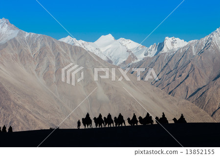 Caravan of travellers 13852155