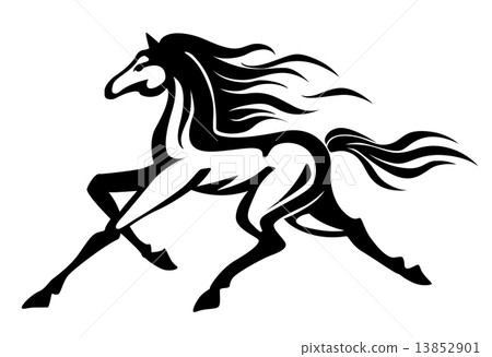 Running horse 13852901