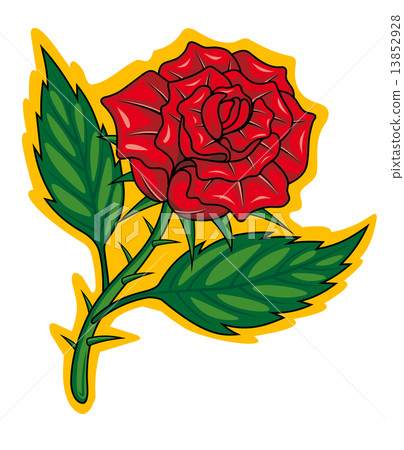 Cartoon rose 13852928