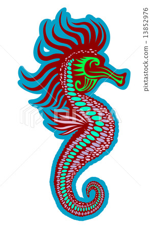 Colorful seahorse 13852976