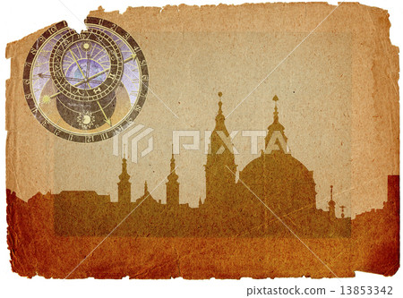 St Nikolas church in grunge style 13853342