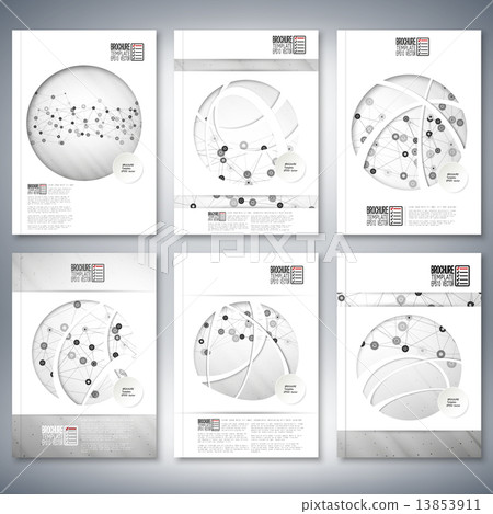 Molecule structure background. Brochure, flyer or report for business, template vector 13853911
