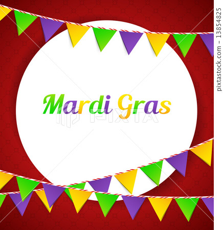 Mardi Gras background with flags 13854825