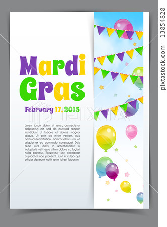 Mardi Gras background with flags Mardi Gras background with flags 13854828